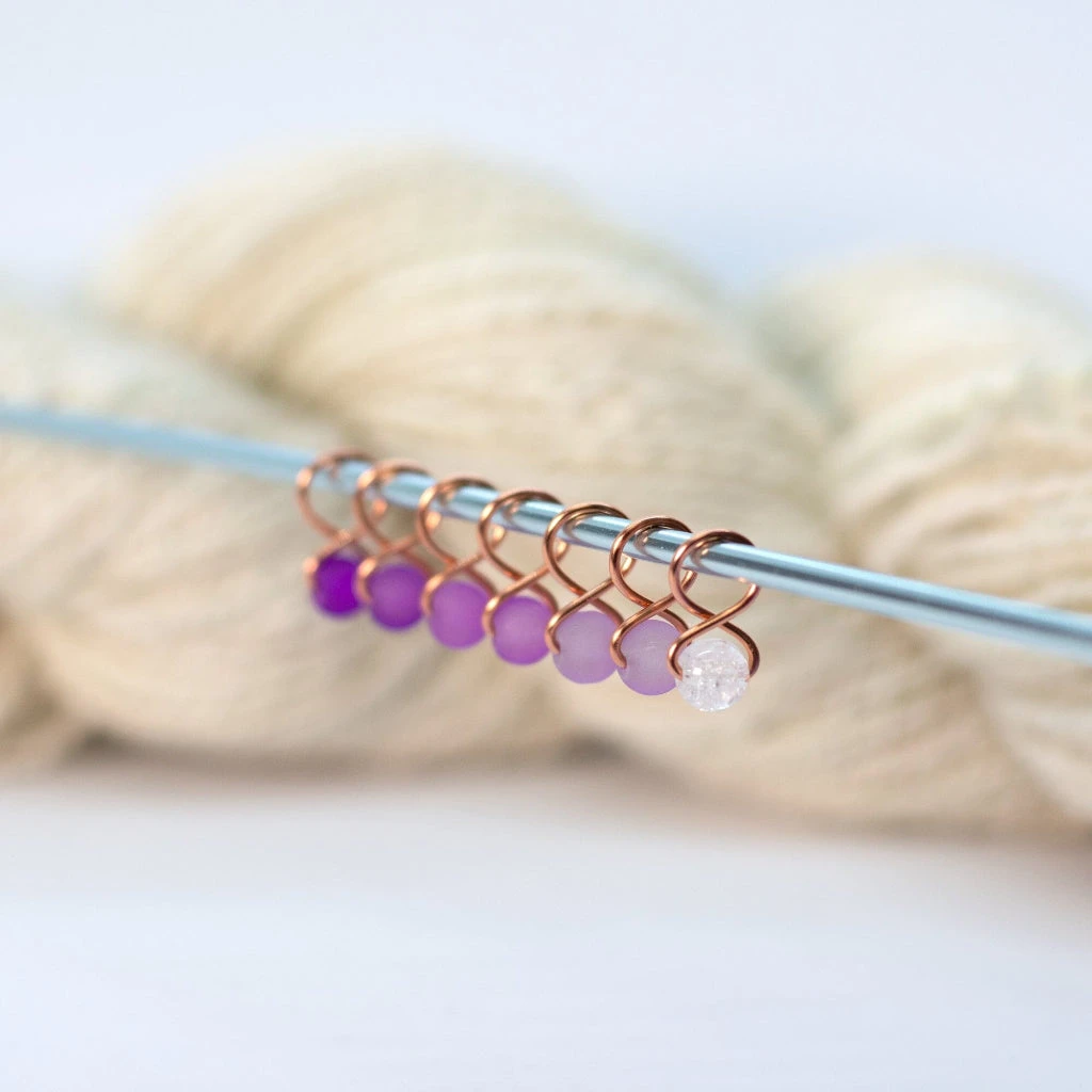 Blue Bird Makery Copper Stitch Markers(Small Snag Free Stitch Markers Copper) - Image 4