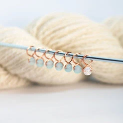 Blue Bird Makery Copper Stitch Markers(Small Snag Free Stitch Markers Copper) -Tangled Yarn Store Blue Bird Makery Stitch Markers Spring Thaw Tangled Yarn UK