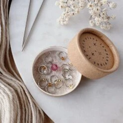 Fibre Jewels Stitch Markers(Fibre Jewels Stitch Markers) -Tangled Yarn Store FibreJewels Peony byAlexCollins1