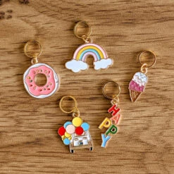 Happy Stitch Markers(Happy Marker Rings) -Tangled Yarn Store Happy Markers Ring