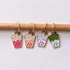 Bubble Tea Stitch Markers(Bubble Teas Marker Rings)