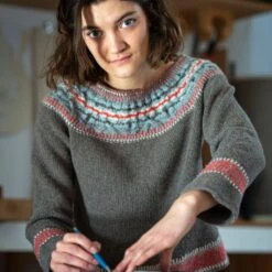 Geo Yoked Fair Isle Sweater [PDF](Geo Yoked Fair Isle Sweater Knitting Pattern)