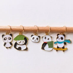 Pandi Pandas Stitch Markers(Pandi Pandas Marker Rings)