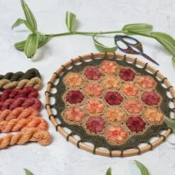 Peach Blossom Mandala Kit(Pineapple Fibre Art Peach Blossom Mandala Kit) 5 Peach Blossom Mandala Kit(Pineapple Fibre Art Peach Blossom Mandala Kit) -Tangled Yarn Store pineapplefibreartcrochetmandala
