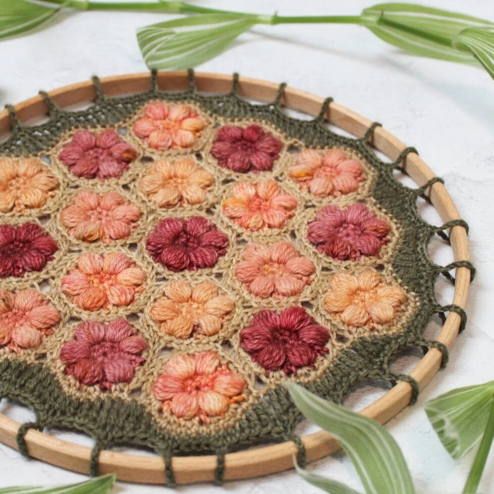 Peach Blossom Mandala Kit(Pineapple Fibre Art Peach Blossom Mandala Kit) 1 Peach Blossom Mandala Kit(Pineapple Fibre Art Peach Blossom Mandala Kit)