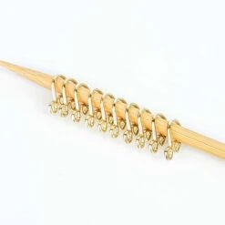 Melody Clips - Stitch Markers(Melody Clips Simple Locking Stitch Markers) -Tangled Yarn Store twice sheared sheep melody stitch markers gold